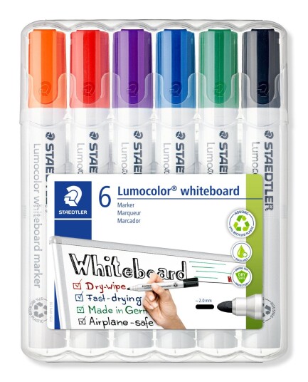 Staedtler 6-pakke Lumocolor Whiteboard Round Staedtler 6-pakke Lumocolor Whiteboard Round