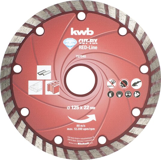 Kwb Red Line Diamantsagblad Ø125 mm for Marmor og Flis Kwb Red Line Diamantsagblad Ø125 mm for Marmor og Flis
