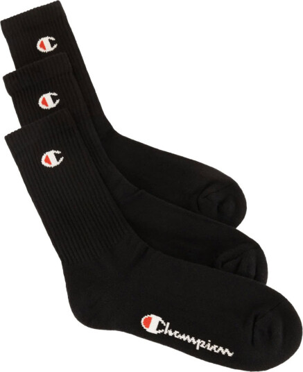 Champion 3pk Crew Socks Kk/Black Beauty 39/42