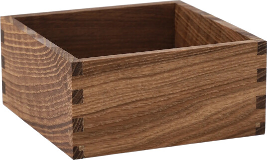 Scandi Living Carve oppbevaringsboks 15 cm Mørkbeiset eik Scandi Living Carve oppbevaringsboks 15 cm Mørkbeiset eik