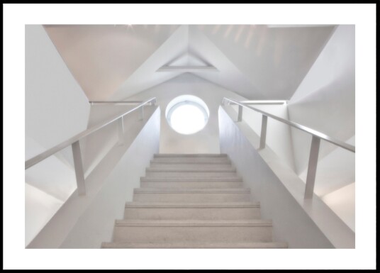 Geometric White Ascent Plakat / 21x30