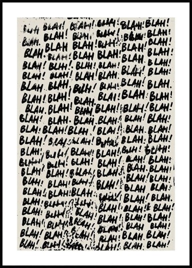 Blahblahblah Plakat Plakat / 70x100cm