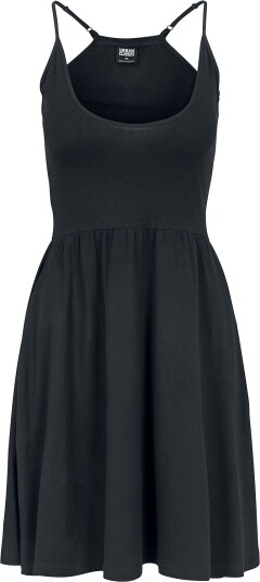 Urban Classics Kort kjole Ladies Spaghetti Dress XS til XL Damer svart