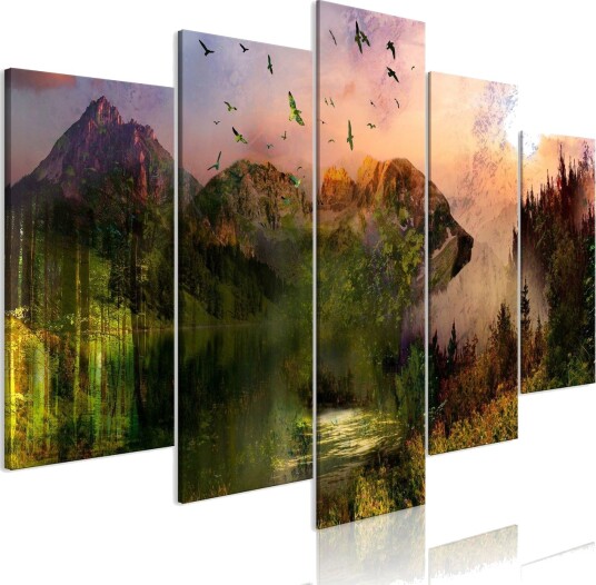 Bilde Bear In The Mountain 5 Parts Wide 100x50 Artgeist sp. z o. o.