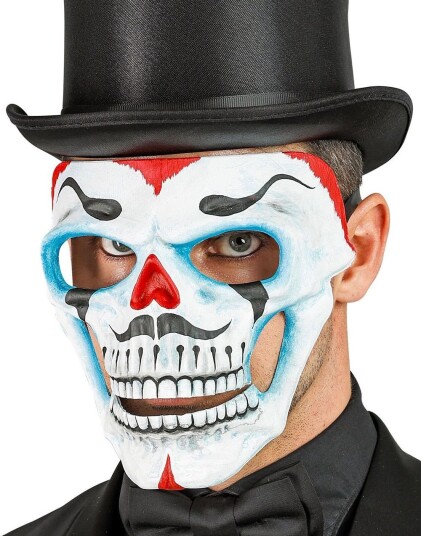 Dia de los Muertos Klovne Hodeskallemaske Dia de los Muertos Klovne Hodeskallemaske