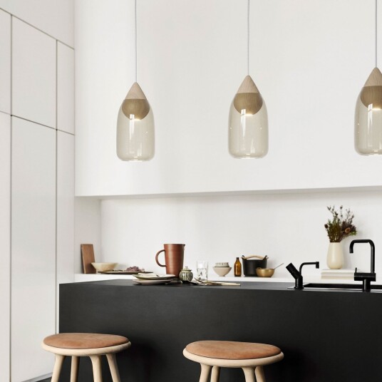 Liuku Pendel Drop Smoked Mater Liuku Drop Soverom Design Tre Med en lyskilde Liuku Pendel Drop Smoked Mater Liuku Drop Soverom Design Tre Med en lyskilde