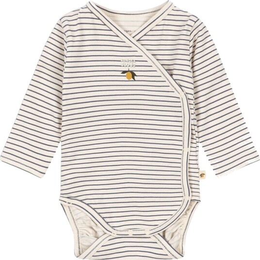Konges Sløjd Omslagsbody I/e Stripe Como Konges Sløjd 50/56 Langermet Body Beige Hvit 50 56