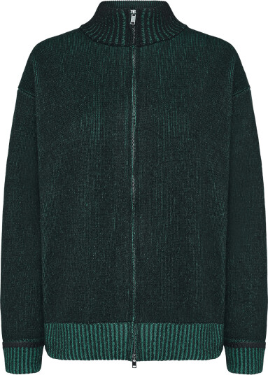 Rains Sowa Knit Zip Cardigan   Green   M