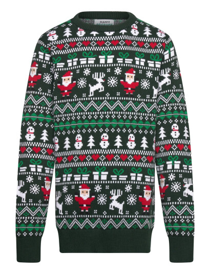Happy Seasons The Fine Christmas Sweater Kids - Green - 1-2Y