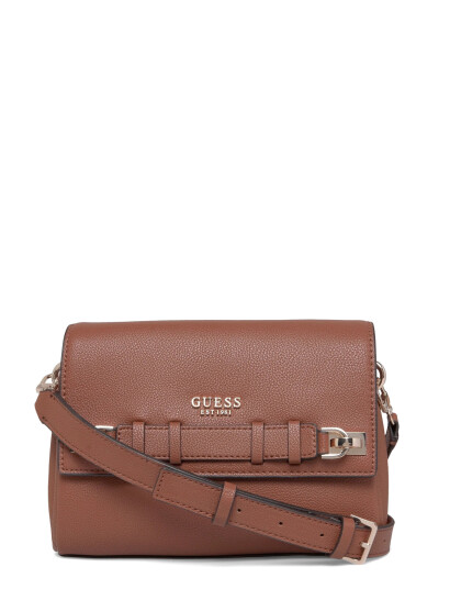 GUESS Gregoria Flap Crossbody - Brown - ONE SIZE GUESS Gregoria Flap Crossbody - Brown - ONE SIZE