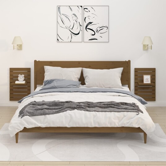 vidaXL Vegghyller 2 stk honningbrun heltre furu vidaXL Vegghyller 2 stk honningbrun heltre furu