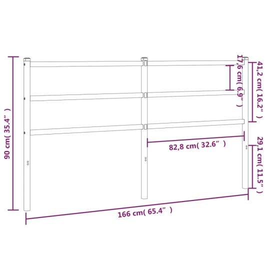  Sengegavl i metall hvit 160 cm 8721012303461