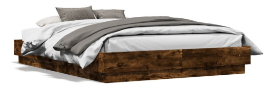 Sengeramme røkt eik 135x190 cm konstruert tre 8721012276161