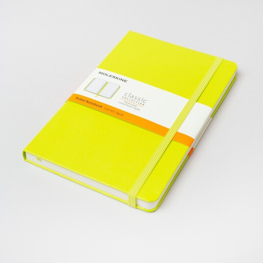 Moleskine Classic, A5 (Hardcover), Lemon Green / Ruled