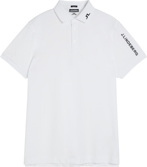 J . Lindeberg Tour Tech Reg Fit Golf Polo Herre White XXL