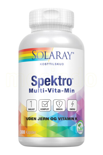 Solaray Spektro Multi-Vitamin u. Jern & vitamin K2 100 Kapslar Solaray Spektro Multi-Vitamin u. Jern & vitamin K2 100 Kapslar