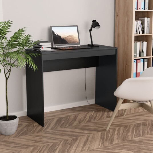 vidaXL Skrivebord svart 90x40x72 cm sponplate