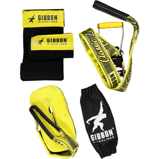 GIBBON Classicline Treewear Set, slackline 15m Yellow