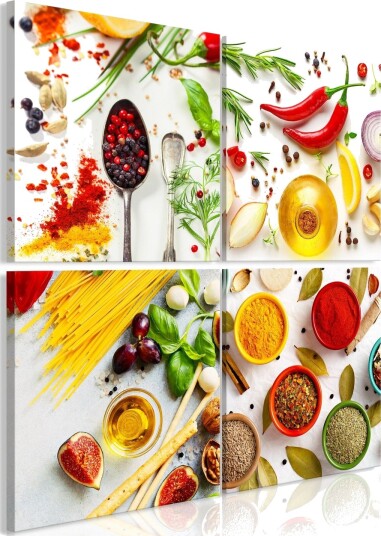 Bilde Spices Of The World 4 Parts 80x80 Artgeist sp. z o. o.