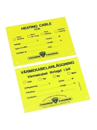 Raychem Warning Label Heattracing