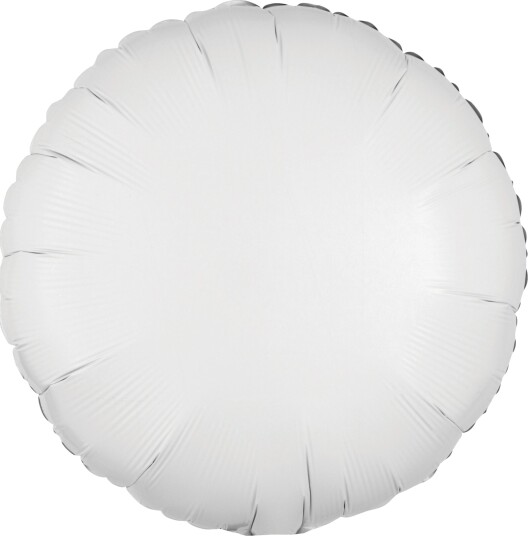Riethmüller Folieballong Rund Metallisk Hvit 9914089