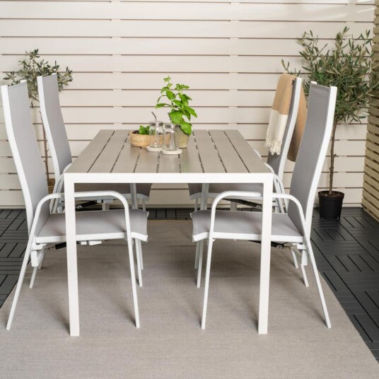 Spisegruppe Venture Home Bront 150 med 4 Copacabana Stoler