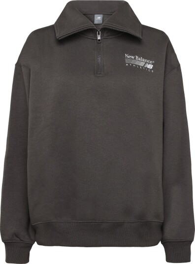 New Balance Trackside Fleece Half Zip   BLACK CEMENT   M