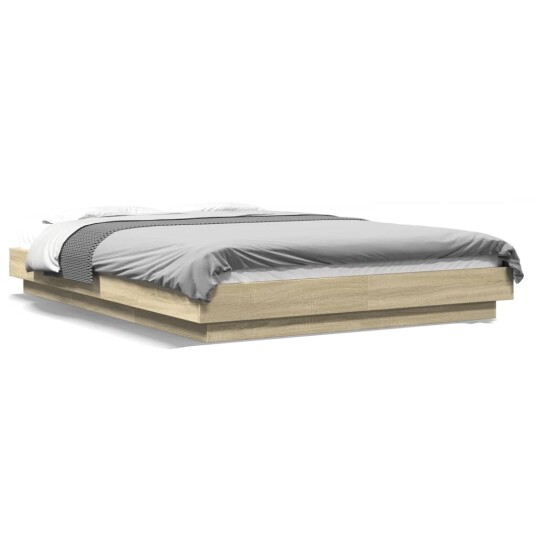  Sengeramme sonoma eik 140x200 cm konstruert tre 8721102618291