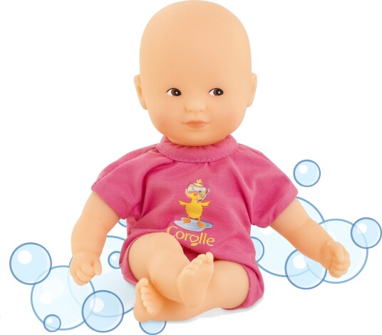 Corolle Mini Badebabydukke 20 cm Fra 18 Måneder Rosa