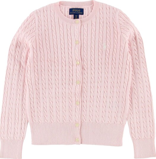 Ralph Lauren Kids Mini-Cable Cotton Cardigan Pink 132-140