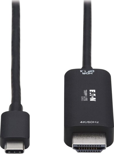 TRIPP LITE TRIPPLITE series USB-C to HDMI Active Adapter Cable M/M 4K 60Hz HDR HDCP 2.2 DP 1.4 Alt Mode Black 6ft. 1.8m
