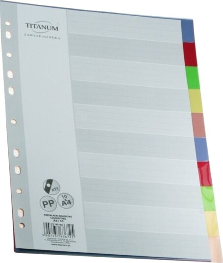 Titanum Skilleark A4 10 Farger Titanum Skilleark A4 10 Farger
