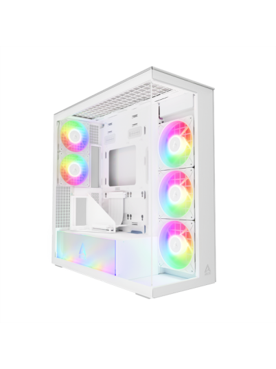 Arctic Xtender VG Miditower Kabinett med Tempered Glass - Hvit Arctic Xtender VG Miditower Kabinett med Tempered Glass - Hvit