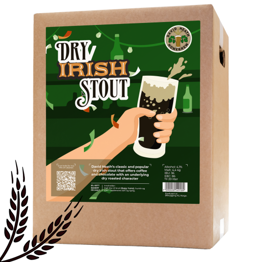 Ølbrygging As Dry Irish Stout allgrain ølsett oppskrift fra David Heath
