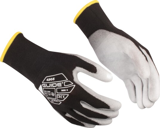 Guide Gloves 4205 Hanske nylon, ESD, antistatisk, touch 10, Klær