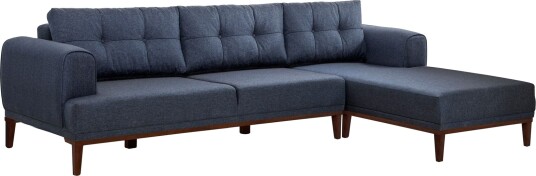 Valsot 4 seters Sofa med Divan   Mørkeblå