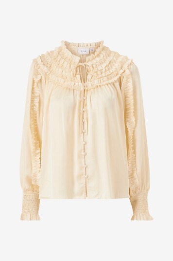 Vila Bluse viOrasse L/S Top Beige