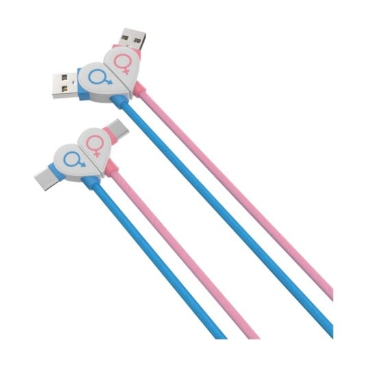 DACOTA P USBC KABEL 2X 1M BLÅ/ROSA