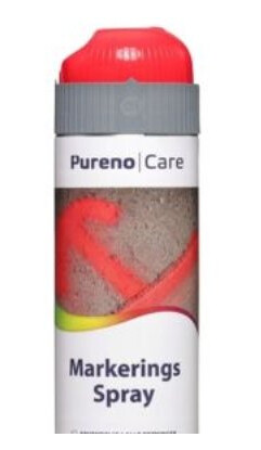 Pureno Markeringsspray 500Ml - Rød Beregnet Til Mærkning På Veje, Bygninger, Tuneller M.M.