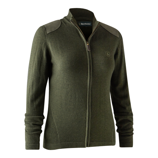 Deerhunter Lady Darlington Knit Cardigan Green Melange 48