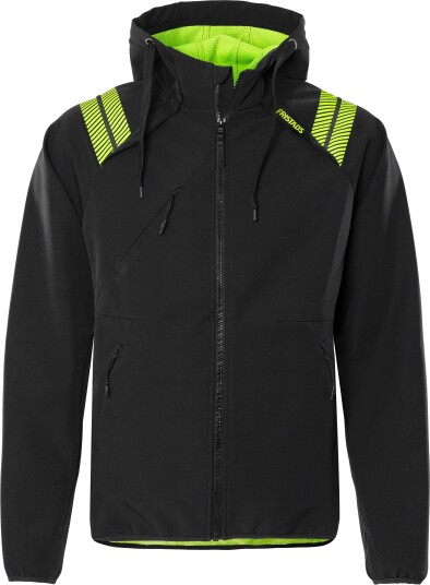 Fristads 7461 BON Softshelljakke Svart L - Vindtett og Vannavvisende