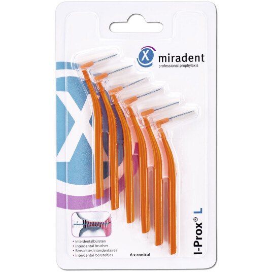 Mellomromsbørster Miradent I-Prox L Konisk ORANGE