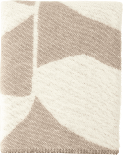 Scandi Living Leaf ullpledd 130x180 cm Muldvarp