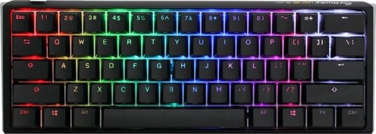 Ducky One 3 Mini Tastatur USB-C QWERTY Tysk Cherry MX Clear Svart
