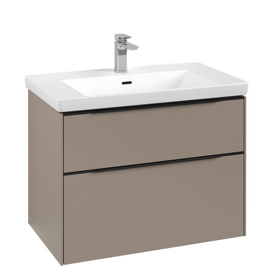 Villeroy & Boch  Subway 3.0 Servantskap m/2 skuffer 772x576x478 mm Taupe Matt