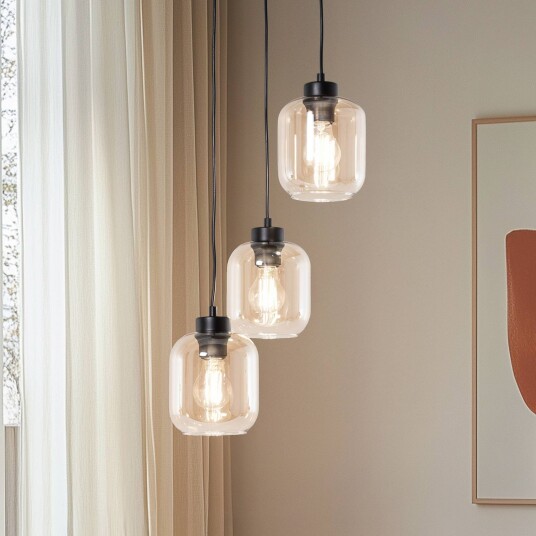 Eko-Light Hengelampe Sombra rav 3 lyskilder rund Eko-Light Hengelampe Sombra rav 3 lyskilder rund
