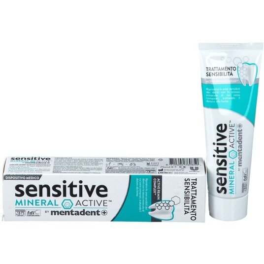 Mentadent Sensitive Mineral Active Protection Tannkrem 75 ml Mentadent Sensitive Mineral Active Protection Tannkrem 75 ml