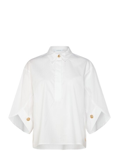 Coster Copenhagen Shirt With Button Sleeves   White   36