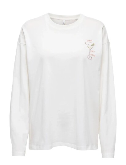 ONLY Onlvivvi L/S Lovely Top Jrs   White   XS