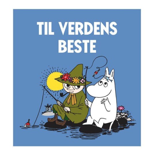 Moomin - Mummi dobbeltkort 7,5x7,5 cm Til verdens beste blå